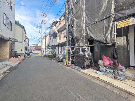 接道状況および現場風景 【朝霞市膝折町2丁目】/撮影日2026/09/14