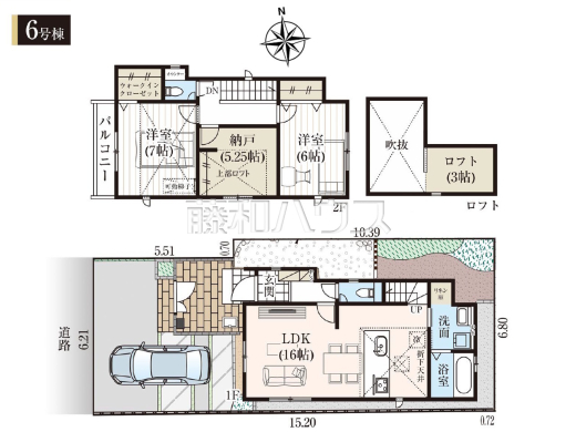 6号棟 間取図 【三鷹市上連雀7丁目】