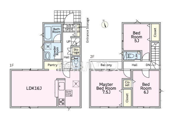 間取図 【糟屋郡粕屋町原町3丁目】 間取図 【糟屋郡粕屋町原町3丁目】
