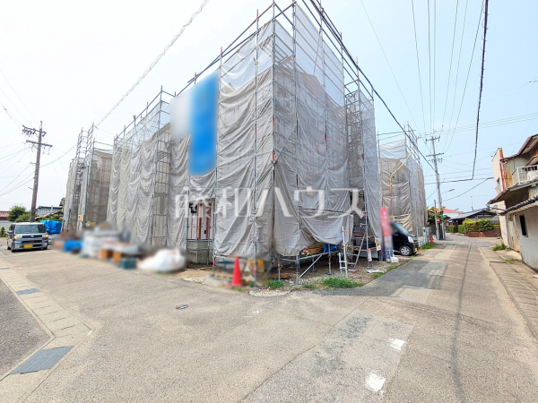 接道状況および現場風景 【北名古屋市六ツ師中屋敷】 接道状況および現場風景 【北名古屋市六ツ師中屋敷】