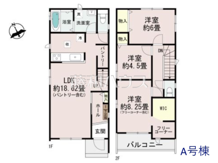 A号棟 間取図 【春日市春日原東町4丁目】