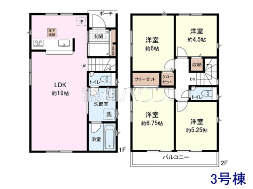 3号棟 間取図 【三鷹市北野3丁目】