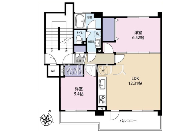 間取図 【旭が丘団地2街区4号棟】 間取図 【旭が丘団地2街区4号棟】