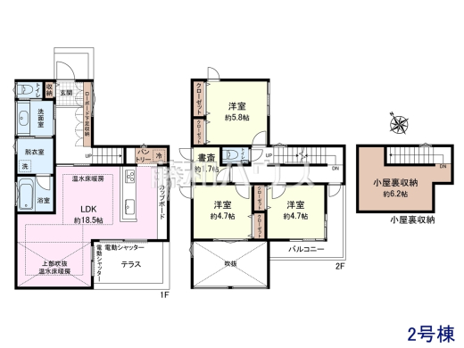 2号棟 間取図 【小金井市貫井南町2丁目】