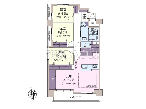 間取図 【ロワールマンション西公園東】 間取図 【ロワールマンション西公園東】