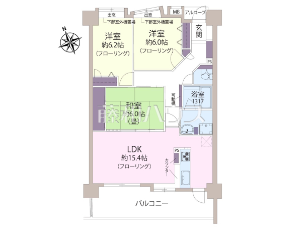 間取図 【アンピール馬出九大病院前】 間取図 【アンピール馬出九大病院前】