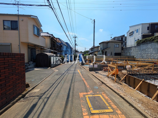 接道状況および現場風景 【朝霞市根岸台7丁目】