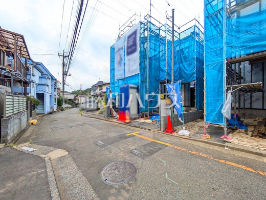 接道状況および現場風景 【朝霞市根岸台7丁目】
