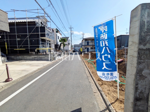 接道状況および現場風景 【調布市調布ケ丘4丁目】