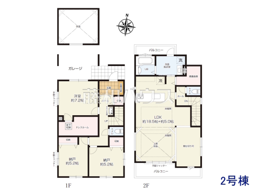 2号棟 間取図 【府中市本町2丁目】