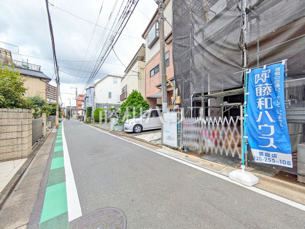 接道状況および現場風景 【朝霞市三原3丁目】/撮影日2026/08/15