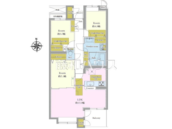 間取図 【ライオンズガーデンテラス千歳烏山】 間取図 【ライオンズガーデンテラス千歳烏山】