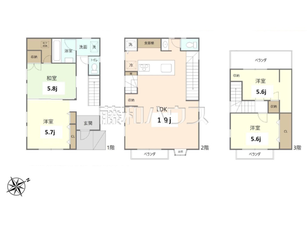 間取図 【立川市曙町3丁目】 間取図 【立川市曙町3丁目】