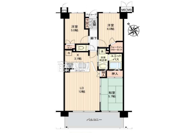間取図 【サンクレイドル暁町弐番館】 間取図 【サンクレイドル暁町弐番館】