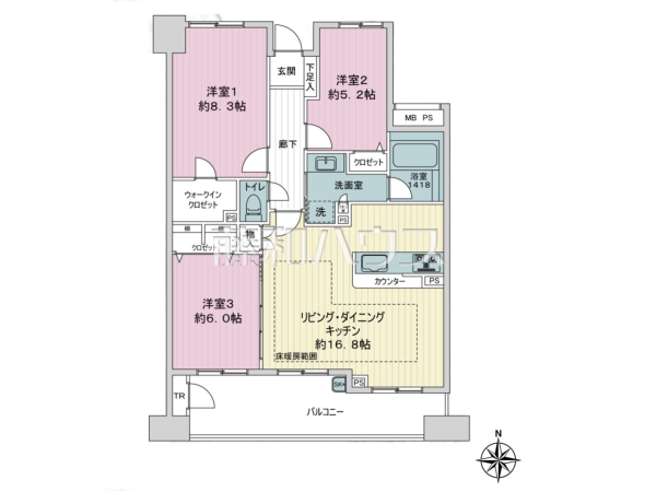 間取図 【ライオンズステージ西国分寺】 間取図 【ライオンズステージ西国分寺】