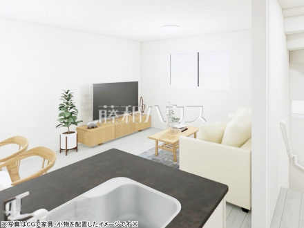 リビングにいるご家族を見渡せる対面キッチン ※完成予想図※ 【朝霞市本町2丁目】/撮影日2026/06/26