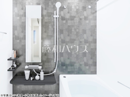 一日の疲れを癒す、優しい色合いのバスルーム ※完成予想図※ 【朝霞市本町2丁目】/撮影日2026/06/26