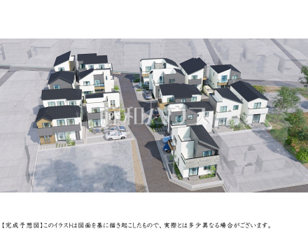 ≪街並完成予想図≫ 一邸一邸の個性が織りなす、新しい街並み。 【府中市北山町 全16棟 新築分譲住宅】