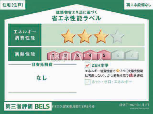 <span>【1号棟 省エネ性能ラベル】</span><span>※販売住戸が複数の場合、本ラベルは特定の住戸の性能を示すものであり、全ての住戸の性能を示すものではありません。</span>
