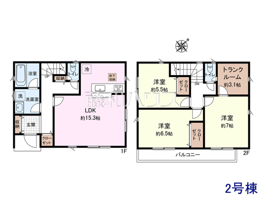2号棟 間取図 【新座市新堀2丁目】