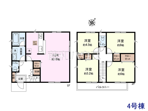 4号棟 間取図 【新座市新堀2丁目】