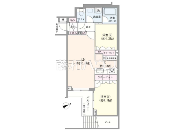 間取図 【オープンレジデンシア西荻窪】JR中央線・総武線「西荻窪」駅まで徒歩6分 間取図 【オープンレジデンシア西荻窪】JR中央線・総武線「西荻窪」駅まで徒歩6分