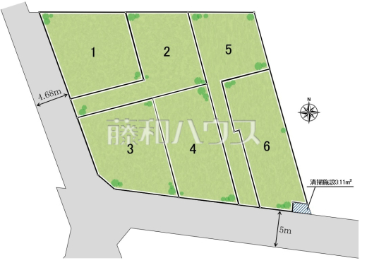 区画図【清瀬市竹丘3丁目】周辺は落ち着いた雰囲気の住宅地で、小さなお子様がいるご家庭も安心です