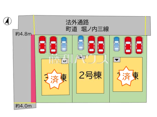 全体区画図 【糟屋郡粕屋町戸原東1丁目】 全体区画図 【糟屋郡粕屋町戸原東1丁目】