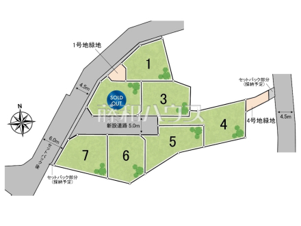 全体区画図 西武池袋線 東久留米駅 徒歩8分・ひばりヶ丘駅 徒歩17分【東久留米市新川町1丁目】