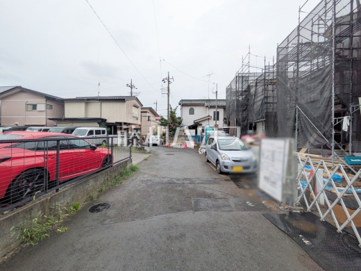 接道状況および現場風景 【新座市池田5丁目】