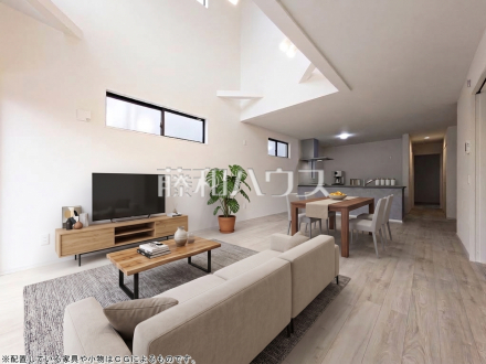 3号棟 リビング※配置している家具や小物はCGによるものです。 【新座市池田5丁目】/撮影日2026/09/11