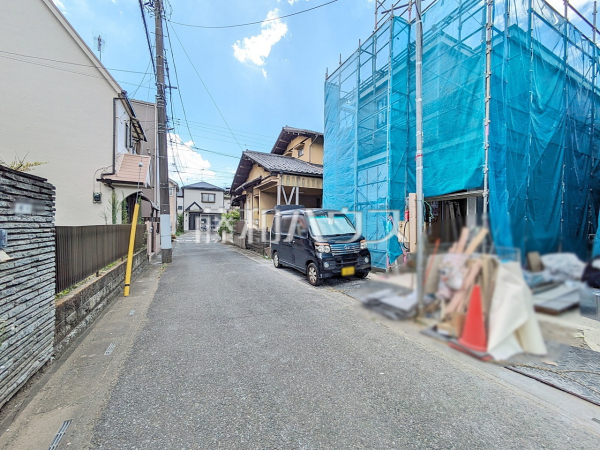 接道状況および現場風景 【富士見市水谷東1丁目】 接道状況および現場風景 【富士見市水谷東1丁目】