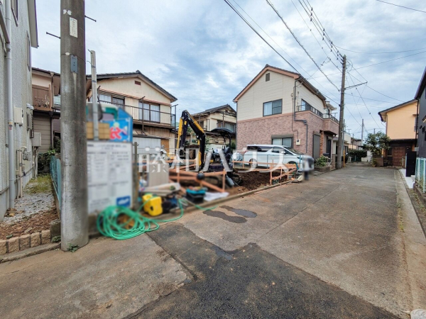 接道状況および現場風景 【所沢市大字松郷】 接道状況および現場風景 【所沢市大字松郷】