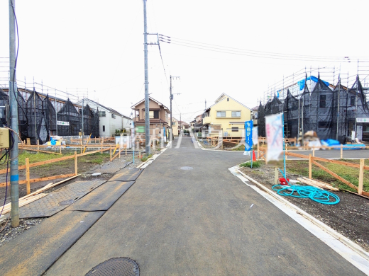接道状況および現場風景 【立川市砂川町8丁目】