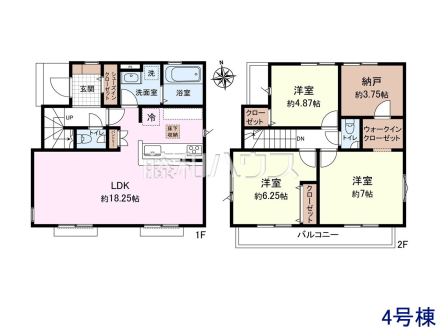 4号棟 間取図 【立川市砂川町8丁目】