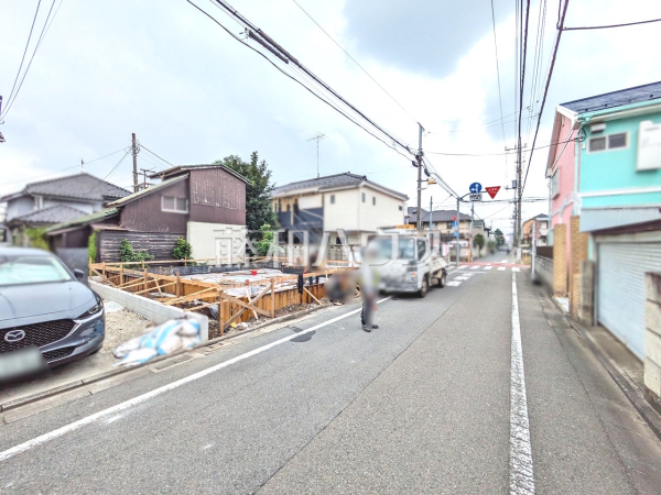 接道状況および現場風景 【国立市中1丁目】 接道状況および現場風景 【国立市中1丁目】