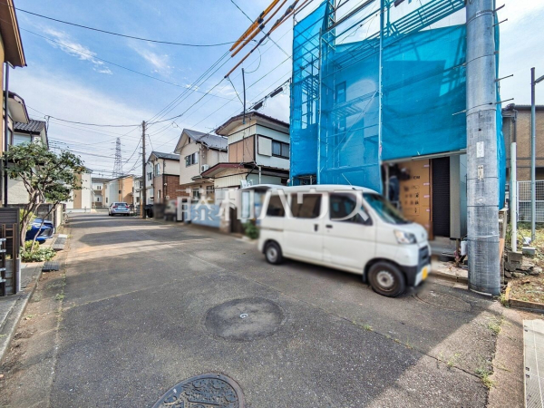 接道状況および現場風景 【所沢市若狭4丁目】 接道状況および現場風景 【所沢市若狭4丁目】