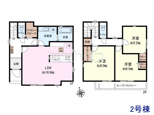 2号棟・間取図【西東京市向台町6丁目】