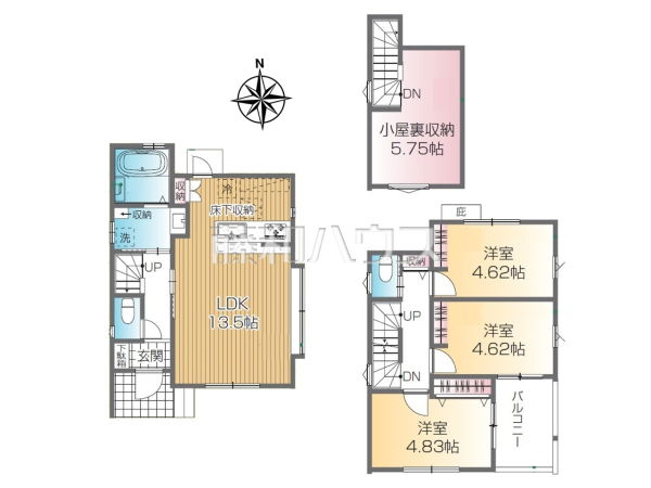 間取図 【所沢市北中3丁目】 間取図 【所沢市北中3丁目】