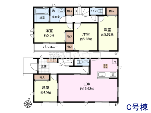 C号棟 間取図 【狛江市駒井町3丁目】