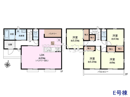 E号棟 間取図 【狛江市駒井町3丁目】
