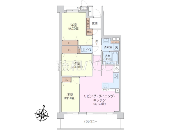 間取図 【グランシーナ田無エアマークス】 間取図 【グランシーナ田無エアマークス】
