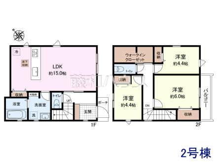 2号棟・間取図【東久留米市南沢3丁目】