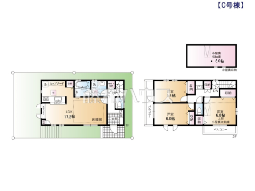 C号棟 間取図 【練馬区大泉町2丁目】