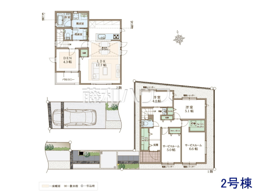 2号棟 間取図 【日野市三沢】