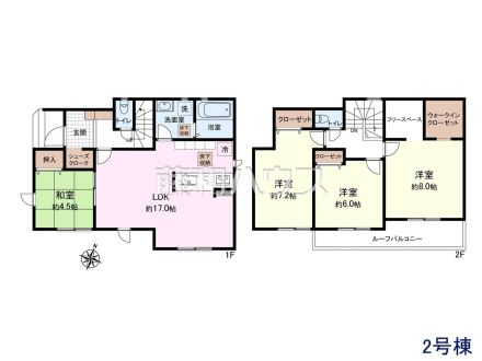 ≪間取図≫ 4LDK+WIC・SIC・フリースペース【西東京市中町6丁目】