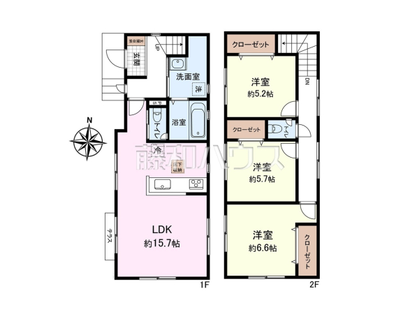 間取図 【所沢市向陽町】 間取図 【所沢市向陽町】