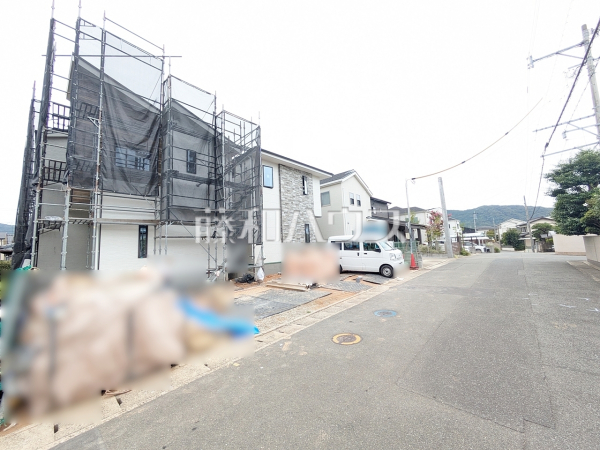2号棟 接道状況および現場風景 【福岡市城南区樋井川7丁目】 2号棟 接道状況および現場風景 【福岡市城南区樋井川7丁目】