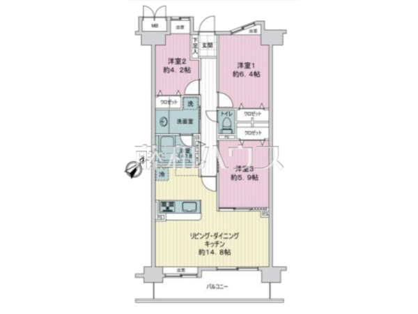 間取図 【ライオンズヴィアーレ朝霞】 間取図 【ライオンズヴィアーレ朝霞】