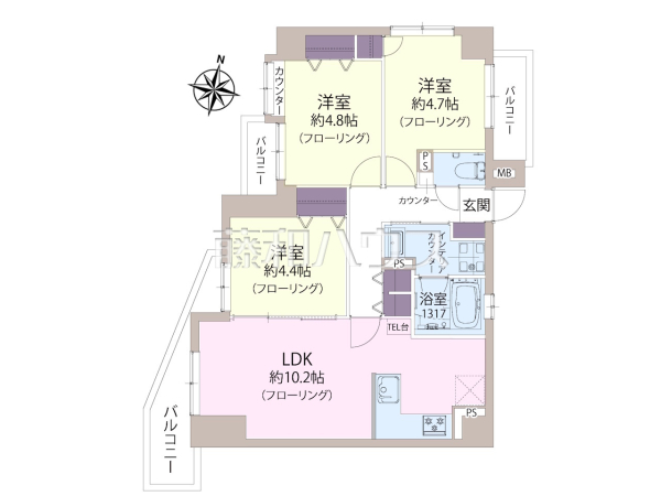 間取図 【エスポワール城西】 間取図 【エスポワール城西】